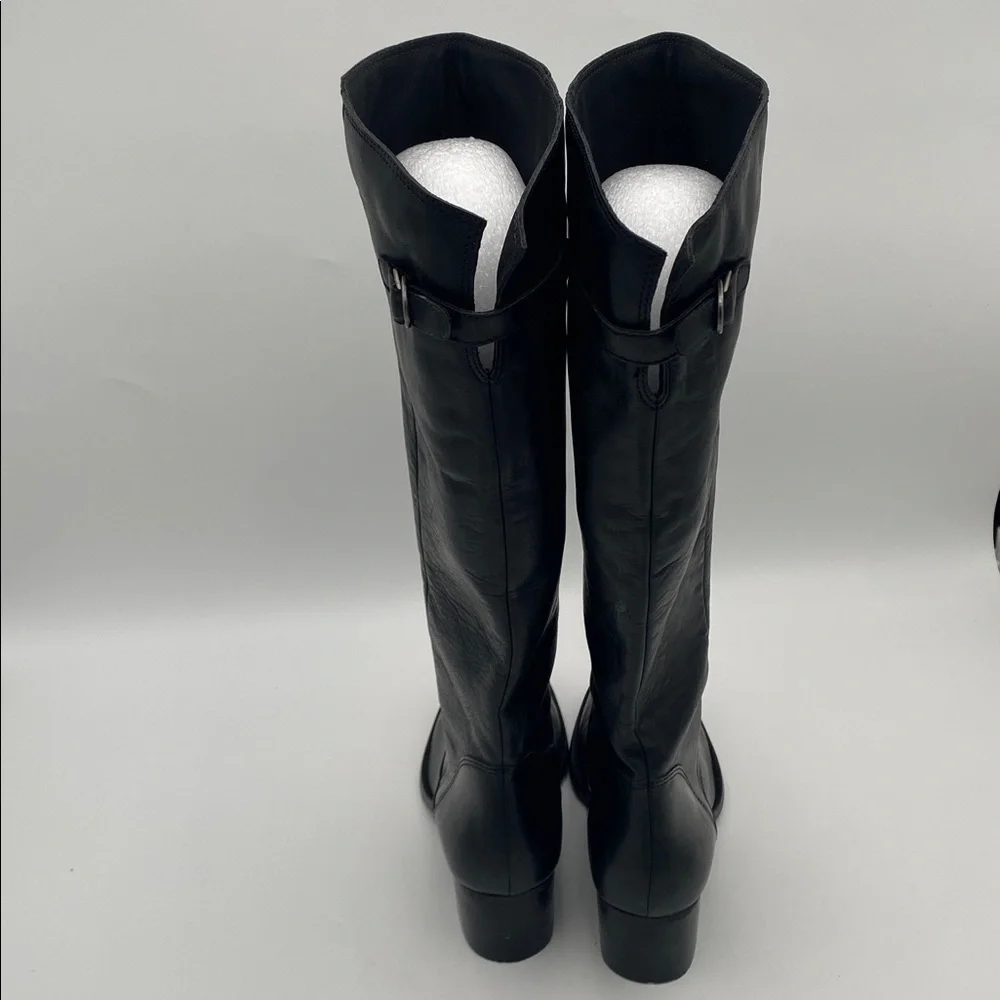 Matisse Black Leather calf riding Boots women 9.5M casual office winter heeled